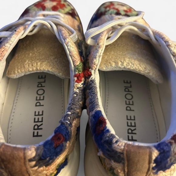 Free People Catch Me If You Can Crochet Sneakers Size 6 Hand Made - Picture 4 of 6